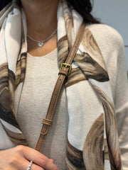 Camel Braid Fasten Shoulder Bag