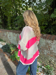 Winter White Striped Knit Pamela