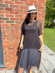 Black Pleated Dress Two Piece Jocelyn