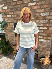 Mint Striped Top Addison
