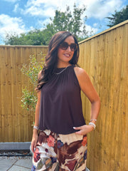 Chocolate Halter Neck Top Jessie