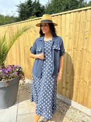 Navy Polka Dot Co-Ord Set Beverly