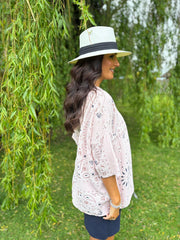 Rose Paisley Bubble Cotton Top Quinley