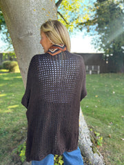 Chocolate Cosy Edge To Edge Cardi Mabel