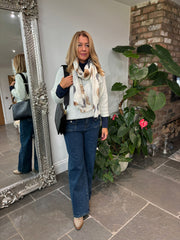 Antique Cream Back Detail Knit Top Billie