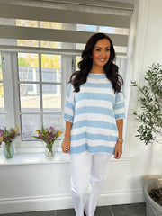 Light Blue Stripe Knit Karina