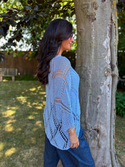 Blue Diamond Knit Raquel