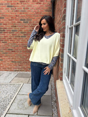 Lemon V-Neck Reverse Seam Knit Diana