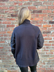 Black Quilted Roll Neck Knit Amy