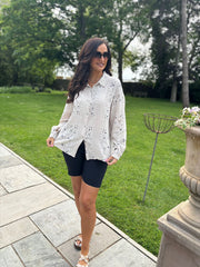 Stone Paisley Bubble Cotton Shirt Alina