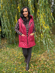 Red Quilted Gilet Bella