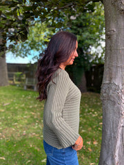 Khaki Ribbed Knit Kia