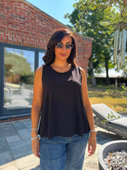 Black Vest Top Janey