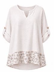 Stone Leopard Trim Top Theodora