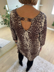 Chocolate Leopard Print Tunic Layla