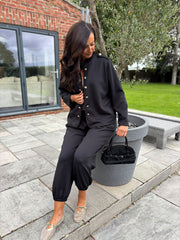 Black Military Style Co-Ord Set Tara