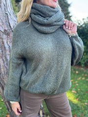 Khaki Scarf Knit Aspen