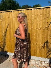 Leopard Print Sleeveless Dress Cleo