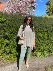 Stone Shimmer Loose Weave Top Jasmine