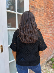 Black Cosy Diamond Knit Sofia