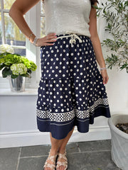 Navy Polka Dot Skirt Bailey