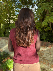 Wine Boucle Gilet Elliott