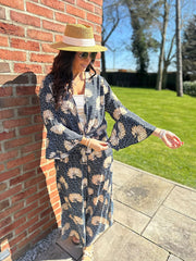 Black Floral Silk Printed Trouser Set Summer