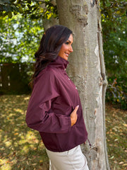 Wine High Neck Jacket Mila