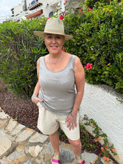 Mocha Sequin Vest Top Rebecca