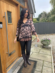 Chocolate Animal Ombre Top Trisha
