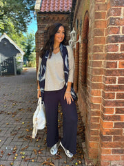 Grey Gold Lurex Knit Top Jenna