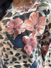 Stone Animal Floral Top Amy
