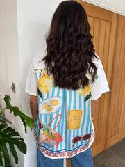 White Striped Lemon Tee Brianna