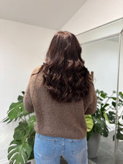 Mocha Argyle Knit Jumper Heidi