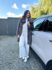 Chocolate Faux Fur Coat