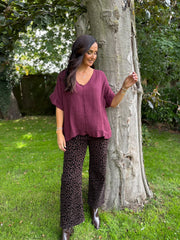 Wine Bubble Cotton Top Kimberly