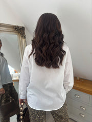Winter White Leopard Tie Detail Blouse Fern