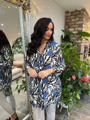 Blue Brushed Animal Tunic Gloria