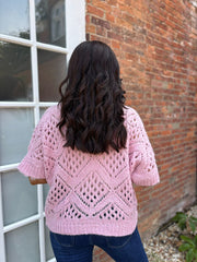 Pink Cosy Diamond Knit Sofia