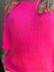 Neon Pink Soft Knit Amelia