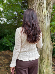 Stone Pattern Knit Shirt Sherry