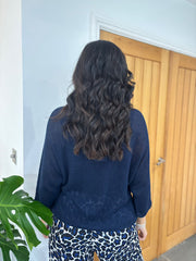 Navy V Neck Knit Jodie