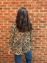 Teal Diamond Shimmer Top Freya