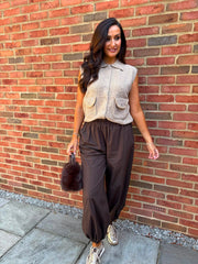 Biscuit Knitted Waistcoat Priya