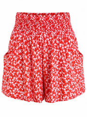 Orange Ditsy Floral Shorts Lyra