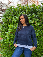 Navy Chenille Sweatshirt Skye