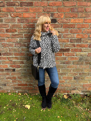 Black Leopard Super Soft Sweat Top Lisa