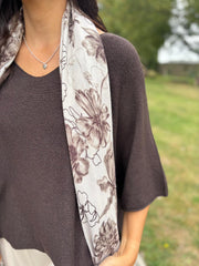 Chocolate V-Neck Reverse Seam Knit Diana