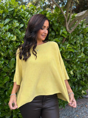 Mustard Yellow Reverse Seam Round Neck Diana