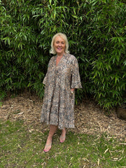 Leopard Print Tiered Dress Maya